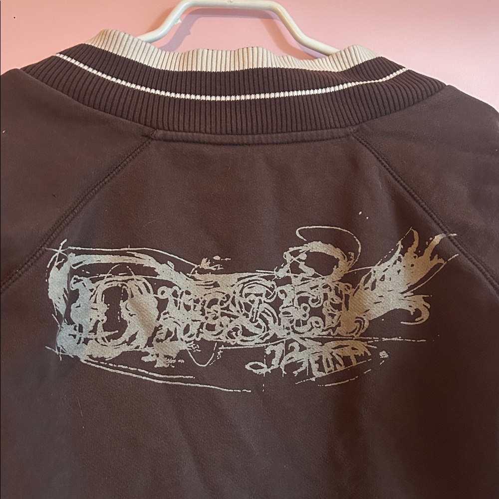 PINK Victoria's Secret Chocolate and Cream V-Neck Sweater